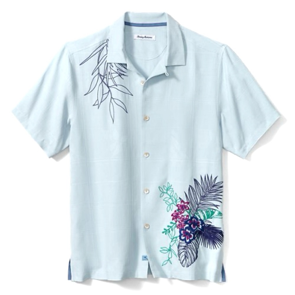 Tommy Bahama Big & Tall SilkTropical Impressions Camp Button Up Shirt Size XXL